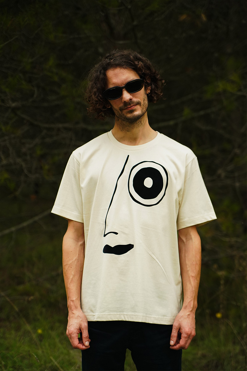 t-shirt-blanc-homme-dessin-face